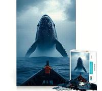 Rompecabezas Encuentro con Ballenas en el mar de 1000 Piezas para Adolescentes Entrenamiento de Memoria Diversión conexión Limpia y sin interrupciones Actividad Relajante para Grupos en Interiores