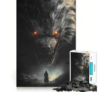 Rompecabezas Encuentro con el Lobo de 1000 Piezas Juego Que estimula el Cerebro Ajuste Espacios Entretenimiento Acogedor para Interiores para Todos (38x52cm)