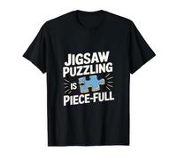 Rompecabezas es un Rompecabezas Divertido Camiseta gráfica económica, Hombre, Negro, L