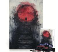 Rompecabezas Escalera de la Luna Roja de 1000 Piezas para Adultos y Adolescentes Recuerda armarlo Lentamente Disfruta de un Corte preciso Arte Coleccionable (38x26cm)