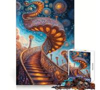Rompecabezas Escalera ornamentada al Cielo, 1000 Piezas, Juguete para desarrollar la Mente, Juego Relajante, Pieza de colección de Arte de Corte preciso (38x52cm)