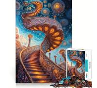 Rompecabezas Escalera ornamentada al Cielo, 1000 Piezas, Juguete para desarrollar la Mente, Juego Relajante, Pieza de colección de Arte de Corte preciso (38x52cm)