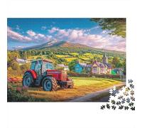 Rompecabezas Escena del Tractor Rural Arte Pastoral del Campo Puzzle 1000 Piezas Adultos - Regalo, Juego Familiar, Decoración del Hogar 52x38cm/1000pcs