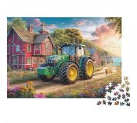 Rompecabezas Escena del Tractor Rural Vintage Granja Paisaje Style Puzzle 1000 Piezas, Decoración del Hogar, para Adultos 70x50cm/1000pcs