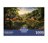 Rompecabezas Escena Rural De 1000 Piezas para Adultos, Rompecabezas Lógico Nostalgia Pastoral Adultos, Juego Familiar Regalos Creativos 38x26cm/1000pcs