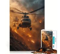 Rompecabezas Escuadrón de Helicópteros 1000 Piezas para Adultos Mejora la Memoria Relaja la Mente Bordes Precisos Lista de Deseos de Santa Claus 50x75cm