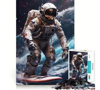 Rompecabezas Espacial de astronautas surfistas para Adolescentes, 1000 Piezas, Juguete Inteligente, Juego Relajante, Corte Suave, Regalo increíble 38x52cm