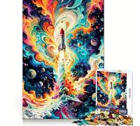 Rompecabezas Espacial de Cohetes para Adultos, 1000 Piezas, Juguete de lógica Fina, diversión Relajante, Bordes limpios, Regalo Original (50x75cm)