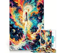 Rompecabezas Espacial de Cohetes para Adultos, 1000 Piezas, Juguete de lógica Fina, diversión Relajante, Bordes limpios, Regalo Original (50x75cm)
