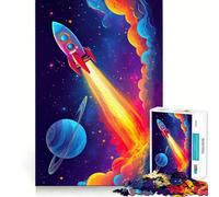 Rompecabezas Espacial de Lanzamiento de Cohete para Adolescentes, 1000 Piezas, Juguete Inteligente para aliviar el estrés, Borde Afilado, Regalo de cumpleaños (38x52cm)