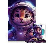 Rompecabezas Espacial de Tigre bebé para Adultos, 1000 Piezas, para estimular la Memoria, Juego en Grupo, patrón de Montaje, Sorpresa navideña (38x52cm)
