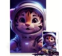 Rompecabezas Espacial de Tigre bebé para Adultos, 1000 Piezas, para estimular la Memoria, Juego en Grupo, patrón de Montaje, Sorpresa navideña (38x52cm)