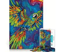 Rompecabezas Espacial difícil con diseño de Guacamayo arcoíris para Adultos, 1000 Piezas, desafío Mental, Juguete de Ocio Suave, Corte preciso, Regalo Memorable (38x26cm)