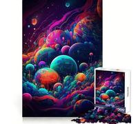 Rompecabezas Espacial psicodélico de 1000 Piezas para Adolescentes Juguete Educativo para Toda la Familia Corte de Calidad Regalo Elegante (38x26cm)