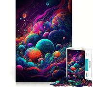 Rompecabezas Espacial psicodélico de 1000 Piezas para Adultos, Juguete para desafiar la Mente, Tiempo Libre, diseño nítido, Regalo increíble (50x75cm)