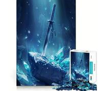 Rompecabezas Espada bajo el Cristal para Adolescentes, 1000 Piezas para ejercitar la Mente Juguete Sencillo y Divertido para armar Regalo Ideal 50x75cm