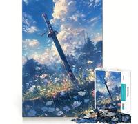 Rompecabezas Espada de Las Flores Silvestres para Adultos, 1000 Piezas, para estimular la Memoria, Momentos acogedores, Montaje de Patrones, Lista de Deseos de Santa Claus 38x26cm