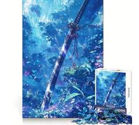 Rompecabezas Espada del Espíritu del Bosque para Adultos, 1000 Piezas, Juguete para Desafío Mental, Pieza de Colección de Arte de Corte Claro 38x52cm