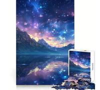 Rompecabezas Espejismo de la Montaña Estrellada, 1000 Piezas para Adolescentes, Juguete Mental, Alivio de la ansiedad, Corte Premium, Regalo Elegante 38x52cm