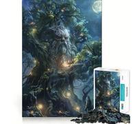 Rompecabezas Espíritu del Árbol Ancestral,1000 Piezas,Juego de Memoria Cerebral, Corte láser,Actividad Absorbente para Noches tranquilas (38x52cm)