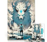 Rompecabezas Espíritu del León Blanco 1000 Piezas para desarrollar la Memoria Divertido de Calidad Profesional Ideal para Recortar Actividad Mental (38x26cm)