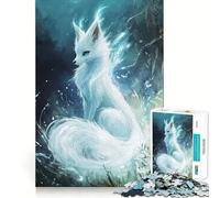 Rompecabezas Espíritu del Zorro Blanco 1000 Piezas Entrenamiento Mental Divertido de Corte Limpio componentes Resistentes Entretenimiento cautivador para Disfrutar en casa (50x75cm)