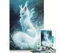 Rompecabezas Espíritu del Zorro Blanco 1000 Piezas Juego cognitivo Divertido Troquelado de Alta precisión aliviar el estrés (38x26cm)