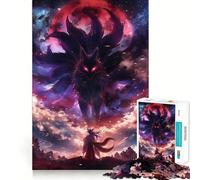 Rompecabezas Espíritu del Zorro de Nueve Colas, 1000 Piezas, para Adultos, Regalos, Mejora la Memoria, relajación Mental, Corte Premium, cálida Sorpresa (38x52cm)
