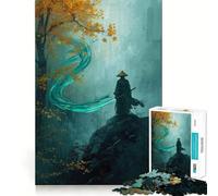 Rompecabezas Espíritu samurái en la Niebla otoñal de 1000 Piezas para Adultos Fortalece la Memoria Ideal para Grupos Bordes limpios Regalo Elegante (38x26cm)