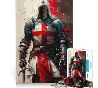 Rompecabezas Espiritual Blanco y Rojo para Adultos, 1000 Piezas, Juego Inteligente, patrón para aliviar el estrés, Regalo conmovedor 38x52cm