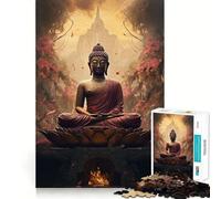 Rompecabezas Espiritual de Buda para Adultos, 1000 Piezas, Juguete para ejercitar la Mente, diseño Relajante, Regalo de Papá Noel 50x75cm