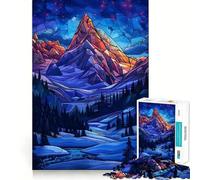 Rompecabezas Esplendor de Montaña Nevada para Adultos 1000 Piezas Grupo de Habilidad Mental Joy Calidad Edge Art Colección Pieza (50x75cm)