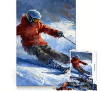 Rompecabezas Esquiador en acción para Adolescentes, 1000 Piezas, Juguete de lógica Mental, antiestrés, Corte Firme, Regalo de Papá Noel 50x75cm