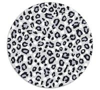 Rompecabezas estampado leopardo gris blanco 1000 piezas redondo estilo único y moderno rompecabezas difícil decoración del hogar Regalo 1000 piezas (67,5x67,5 cm)