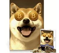 Rompecabezas Este Shiba Inu ama Bitcoin para Adolescentes, 1000 Piezas, Mejora la Memoria, Entretenimiento en casa, Bordes precisos, 38x26cm