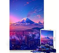 Rompecabezas estético de 1000 Piezas Tokio al Atardecer para Adultos y Adolescentes Juguete Mental para Relajarse y calmar Regalo 38x52cm
