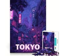Rompecabezas estético de la Ciudad de Tokio para Adultos, 1000 Piezas, Juego Inteligente para aliviar el estrés, patrón de ensamblaje, Regalo conmovedor 38x52cm