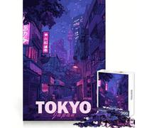 Rompecabezas estético de la Ciudad de Tokio para Adultos, 1000 Piezas, Juego Inteligente para aliviar el estrés, patrón de ensamblaje, Regalo conmovedor 38x52cm