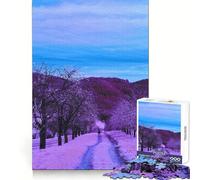 Rompecabezas estético Snow Purple de 1000 Piezas para Adultos Think Smart Toy Family Joy Pieza de Arte de Corte preciso (38x26cm)