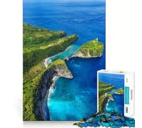 Rompecabezas estéticos con Vista al mar,1000 Piezas,Juego Divertido sin Rebabas,Piezas de Corte Limpio,portátil,Ideal para Viajar (38x26cm)