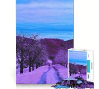 Rompecabezas estéticos de Color púrpura Nieve para Adultos, 1000 Piezas, para Fortalecer la Memoria, Divertido, para armar, Arte, Coleccionable (50x75cm)