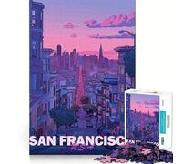 Rompecabezas estéticos de San Francisco para Adultos, 1000 Piezas, para ejercitar la Mente y relajarla, con Bordes precisos, de la colección Art Collection (50x75cm)