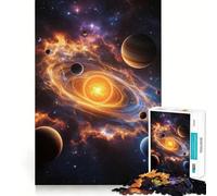 Rompecabezas estilizado de tormenta y Nebulosa del Sistema Solar de 1000 Piezas para Adolescentes Ideal para Relajarse, Mejorar la Memoria y Crear una Pieza de Arte nítida y Elegante 38x26cm