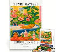 Rompecabezas Estilo Henri Matisse de 1000 Piezas con Forma de Capibara en una bañera para Adolescentes Ideal para ejercitar la Mente, Relajarse y divertirse Navidad (38x26cm)