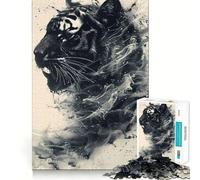 Rompecabezas Estilo Tinta de Tigre de 1000 Piezas para Adolescentes Fortalece la Memoria Aguanta y Calma Borde de Calidad Regalo Ideal para Pedir un Deseo a Papá Noel 38x26cm