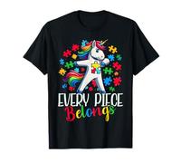 Rompecabezas Every Piece Belongs para amantes del unicornio y concienciación sobre el autismo Camiseta