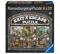 Rompecabezas Exit de Ravensburger, The Ghostly Manor House, Rompecabezas de 6 x 99 Piezas para Adultos y
