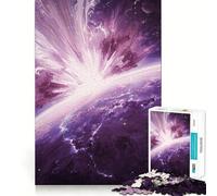 Rompecabezas Explosión Cósmica Púrpura para Adolescentes, 1000 Piezas, Juguete Intelectual, Escape de la Calma, Corte de Calidad, Regalo de Temporada (38x26cm)
