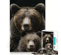 Rompecabezas Familia de Animales 1000 Piezas para Adolescentes Diversión Que Estimula la Mente Ajuste Espacios Espacios Espacio Cautivador Ocio para Interiores Acogedores (50x75cm)