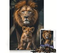 Rompecabezas Familia de Animales para Adultos 1000 Piezas Poder Mental Escapada Relajante Bordes Uniformes (38x26cm)